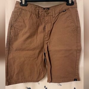 Vans Kids Brown Khaki Shorts Size 16